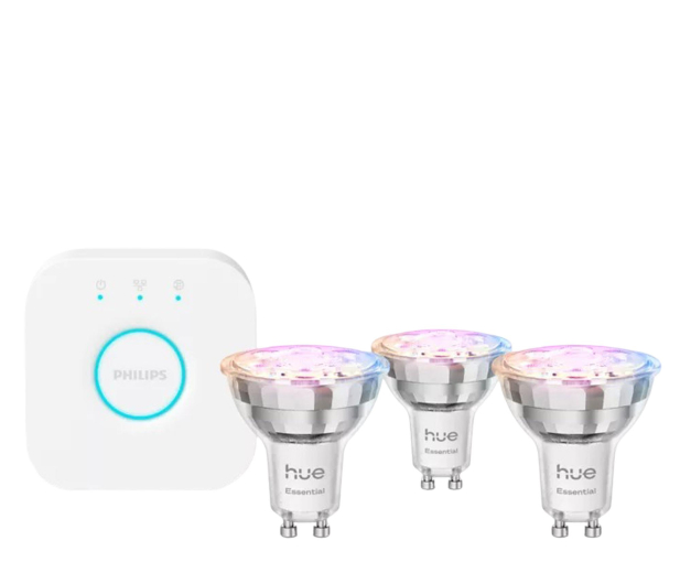 Philips Hue Essential White and color ambiance 3xŻarówka GU10+Hue Bridge 8721103103710 - 1362331 - zdjęcie